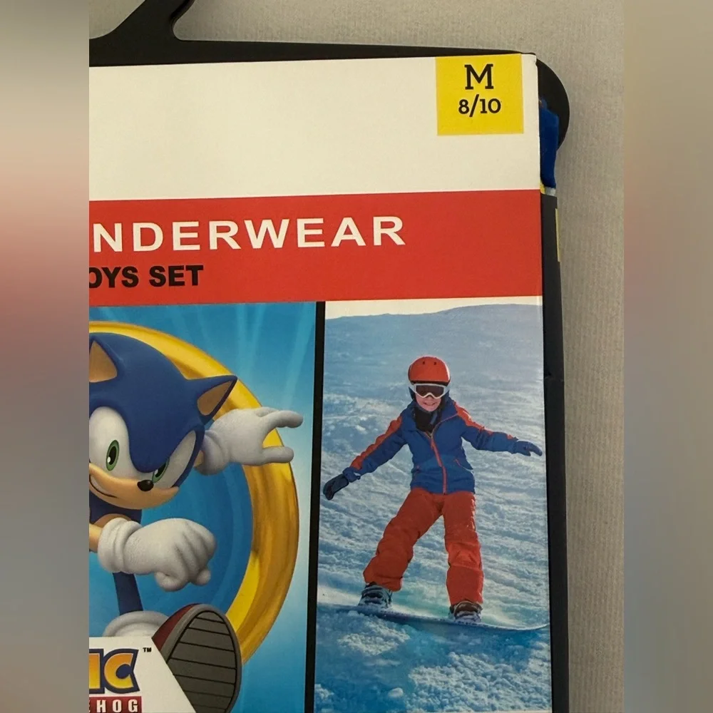 Cuddl Duds Climate Right Warm Underwear Sonic Hedgehog
